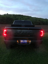 Dodge RAM 2500/3500 2014-2018 (Replaces OEM LED ONLY) OLED Tail Lights Scanning OLED Turn Signals in Smoked