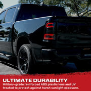 Dodge RAM 2500/3500 19-24 Ultra Bright OLED Tail Lights w/ Scanning Red Turn Signals (Replaces OEM LED Tail Lights Only with BLIS) - Multiple Lens