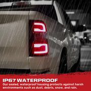 Dodge RAM 2500/3500 19-24 Ultra Bright OLED Tail Lights w/ Scanning Red Turn Signals (Replaces OEM LED Tail Lights Only with BLIS) - Multiple Lens