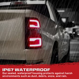 Dodge RAM 2500/3500 19-24 Ultra Bright OLED Tail Lights w/ Scanning Red Turn Signals (Replaces OEM LED Tail Lights Only with BLIS) - Multiple Lens