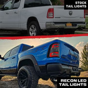 Dodge RAM 2500/3500 19-24 Ultra Bright OLED Tail Lights w/ Scanning Red Turn Signals (Replaces OEM LED Tail Lights Only with BLIS) - Multiple Lens