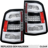 Dodge RAM 2500/3500 19-24 Ultra Bright OLED Tail Lights w/ Scanning Amber Turn Signals (Replaces OEM Halogen Tail Lights Only) - Multiple Lens