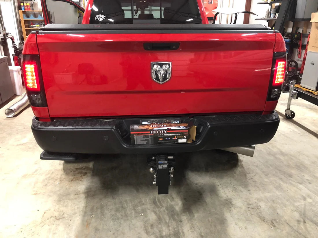 Dodge RAM 2500/3500 2014-2018 (Replaces OEM LED ONLY) OLED Tail Lights Scanning OLED Turn Signals in Smoked