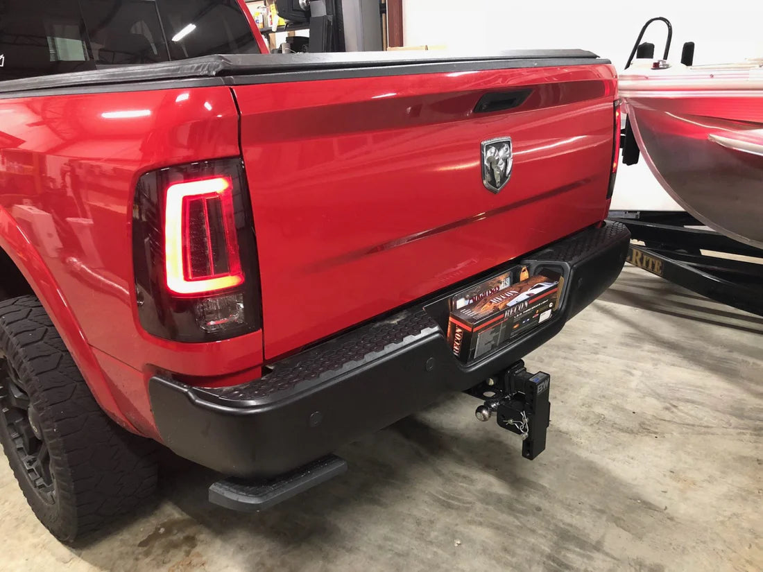 Dodge RAM 2500/3500 2014-2018 (Replaces OEM LED ONLY) OLED Tail Lights Scanning OLED Turn Signals in Smoked