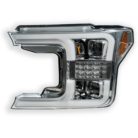 Ford F150 18-20 Projector Headlights OLED DRL LED Turn Signs Clear/Chrome