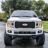 Ford F150 18-20 Projector Headlights OLED DRL, LED Turn Signals Smoked/Black