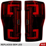 Ford Super Duty 20-22 F-250 F-350 F-450 F-550 (Replaces OEM Halogen) Tail Lights OLED in Red