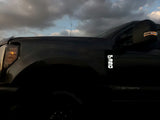 Ford F350 17-22 Illuminated Emblems in Black with Amber, Red, White & Blue LED