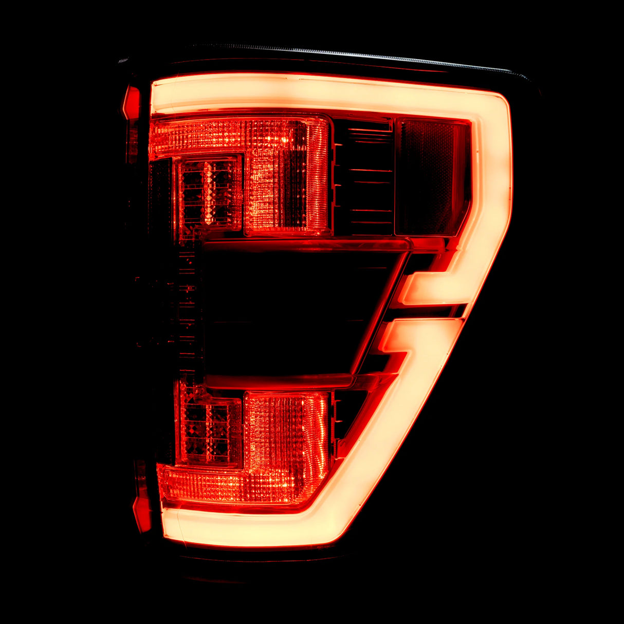 Ford F150 & Ford RAPTOR 21-23 (Attn: This Part ONLY Replaces OEM Factory Installed HALOGEN Style Tail Lights w/ Blind Spot Warning System aka BLIS) Start-Up Light Sequence OLED TAIL LIGHTS - Clear Lens