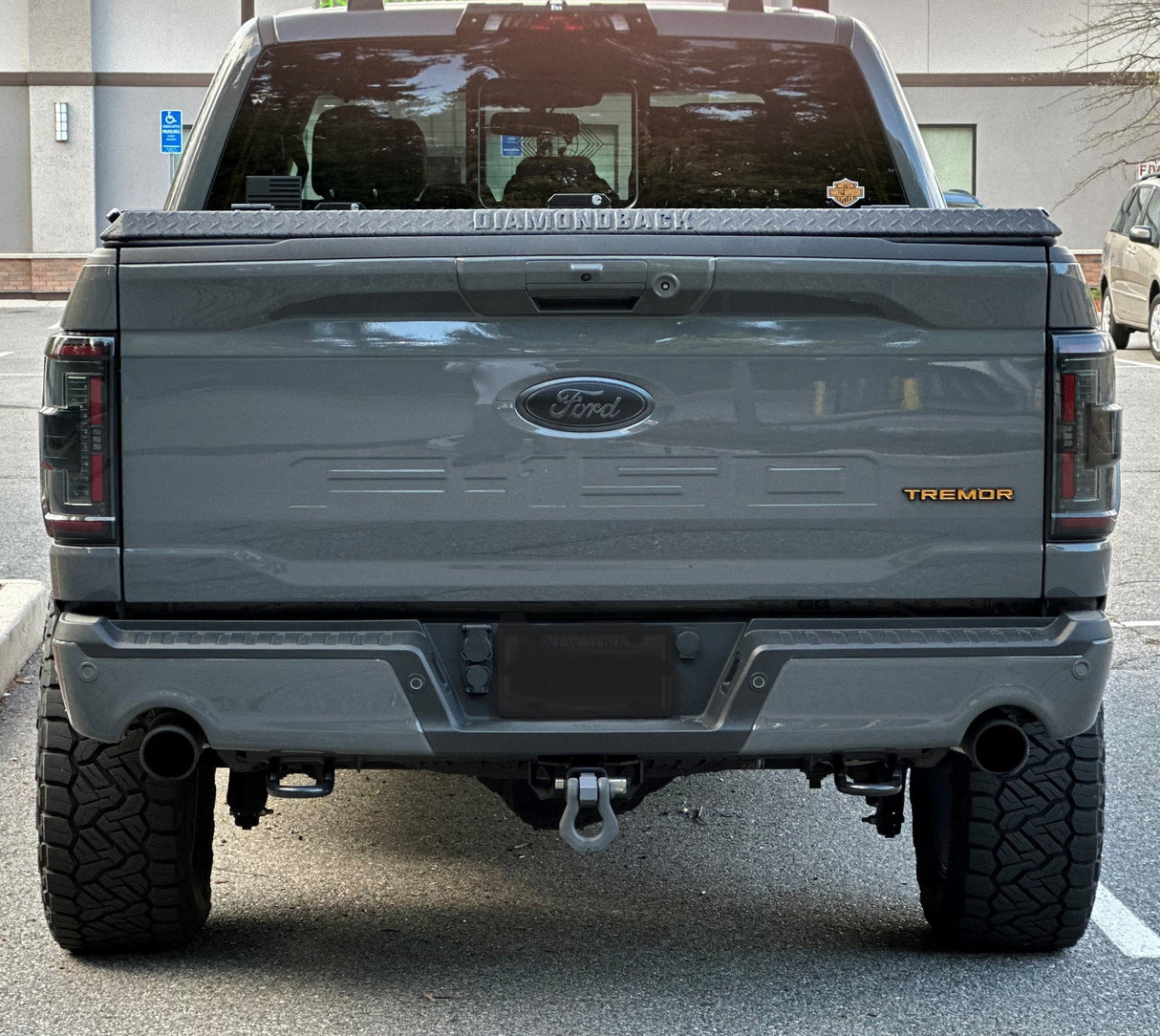 Ford F150 & Ford RAPTOR 21-23 (Attn: This Part ONLY Replaces OEM Factory Installed HALOGEN Style Tail Lights w/ Blind Spot Warning System) Start-Up Light Sequence OLED TAIL LIGHTS - Smoked Lens