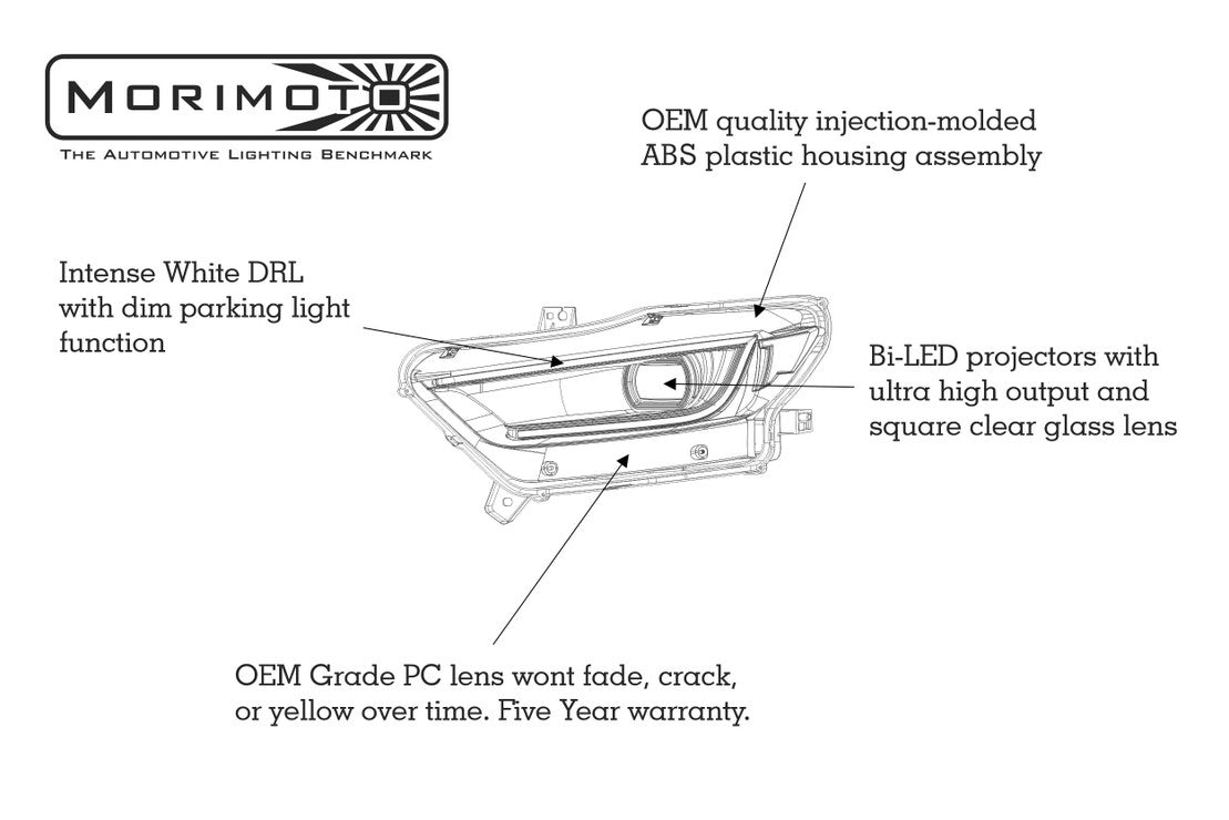 Ford Mustang (15-17) XB LED Headlights (Gen I)