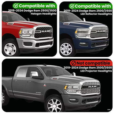 Dodge Ram 2500/3500 Plug-N-Play Harness for Halogen & LED Reflector Headlights (2019-2024)