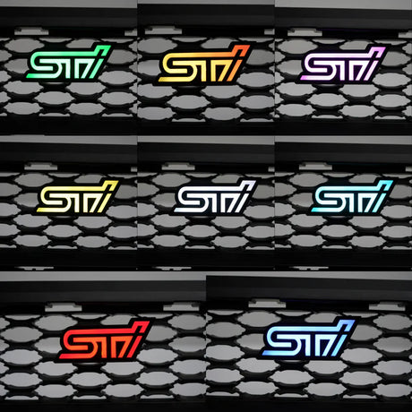 STI LED Badge: Multicolor Flow (2010-2023) | Lit Logos