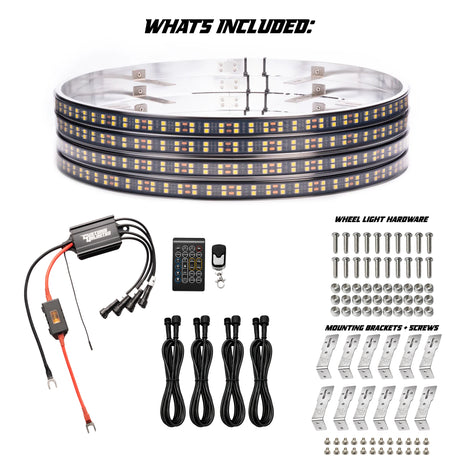 Double Row Pure White Wheel Lights