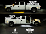 2pc 70" Yellow LED Truck Running Board Lighting Kit with White Courtesy Lights