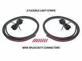2pc 70" Yellow LED Truck Running Board Lighting Kit with White Courtesy Lights