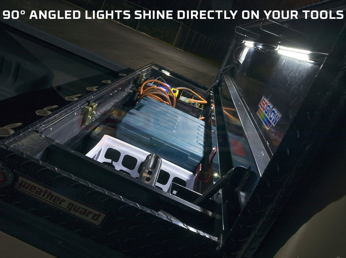 2pc White LED Truck Tool Box Lighting Kit