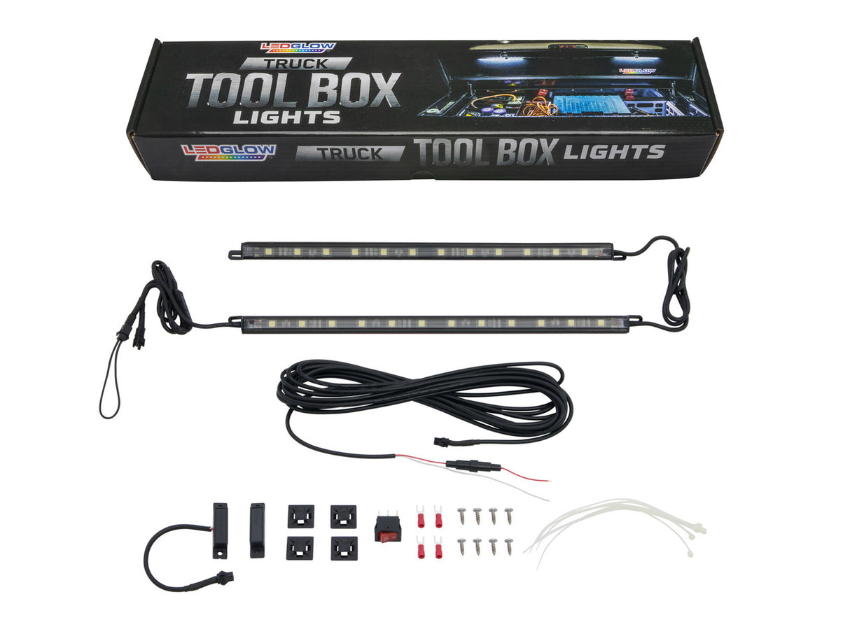 2pc White LED Truck Tool Box Lighting Kit