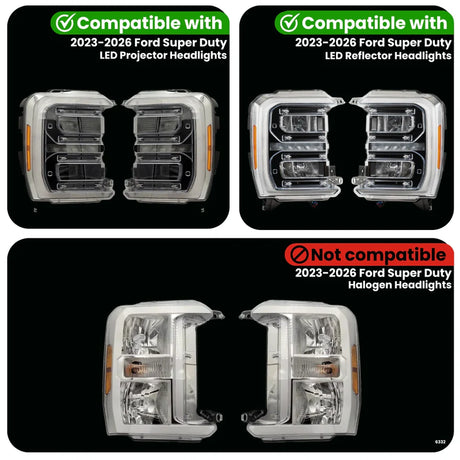 Ford Superduty Plug-N-Play Harness For LED Headlights (2023+)