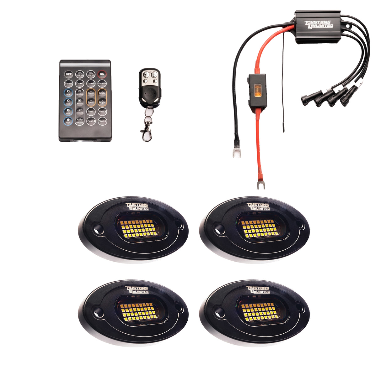 Pure White 36 LED Plug & Play Extreme Brightness Rock Light Kit
