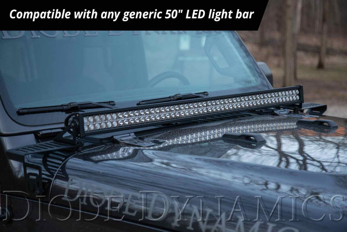 HOOD-MOUNT LED LIGHT BAR KIT: WRANGLER JL