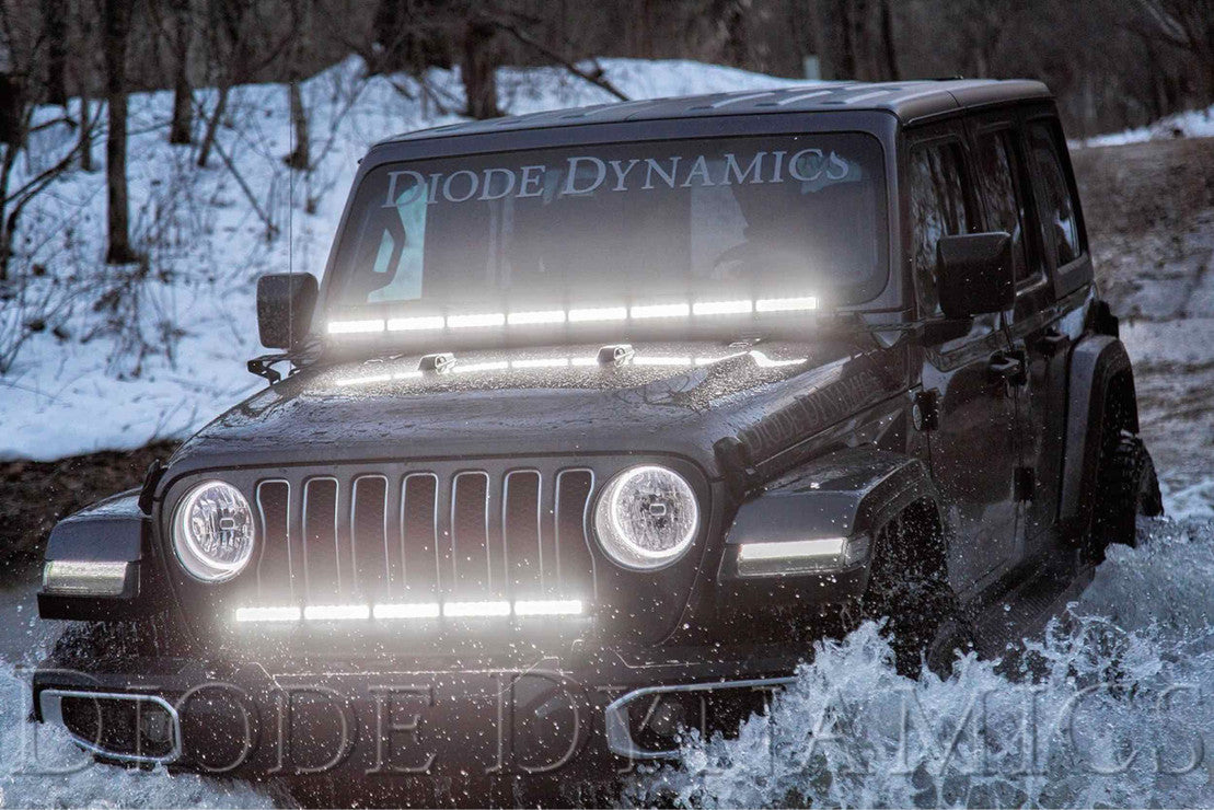 HOOD-MOUNT LED LIGHT BAR KIT: WRANGLER JL