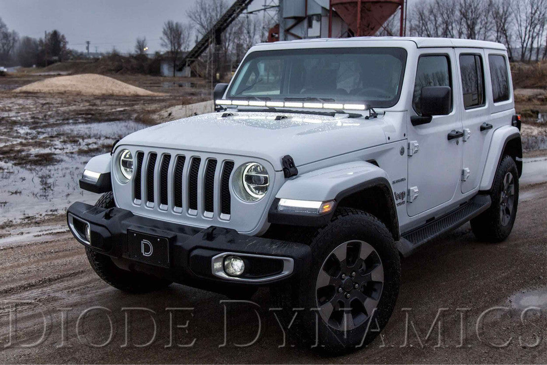 HOOD-MOUNT LED LIGHT BAR KIT: WRANGLER JL