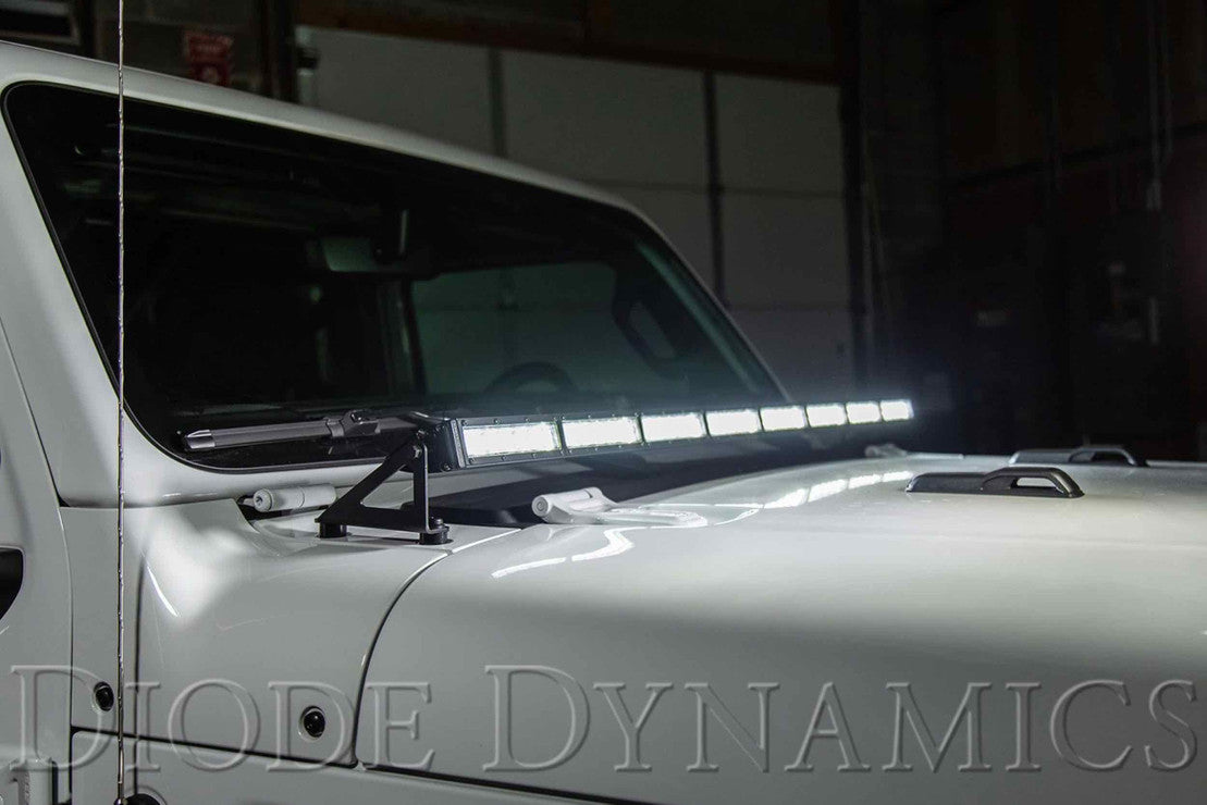 HOOD-MOUNT LED LIGHT BAR KIT: WRANGLER JL