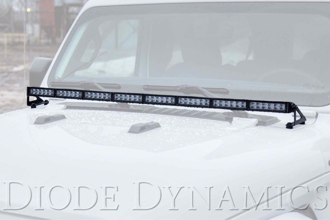 HOOD-MOUNT LED LIGHT BAR KIT: WRANGLER JL