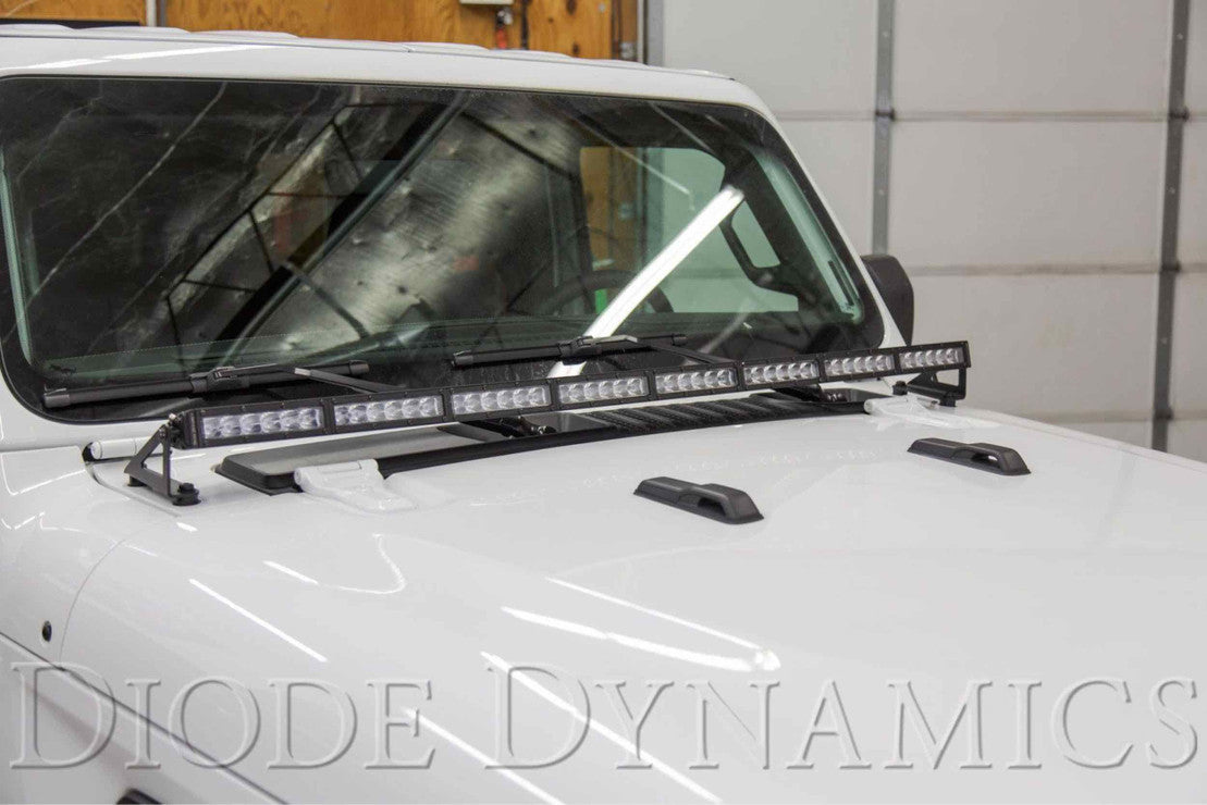 HOOD-MOUNT LED LIGHT BAR KIT: WRANGLER JL