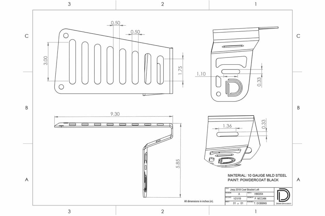 COWL-MOUNT LED LIGHT BAR KIT: WRANGLER JL