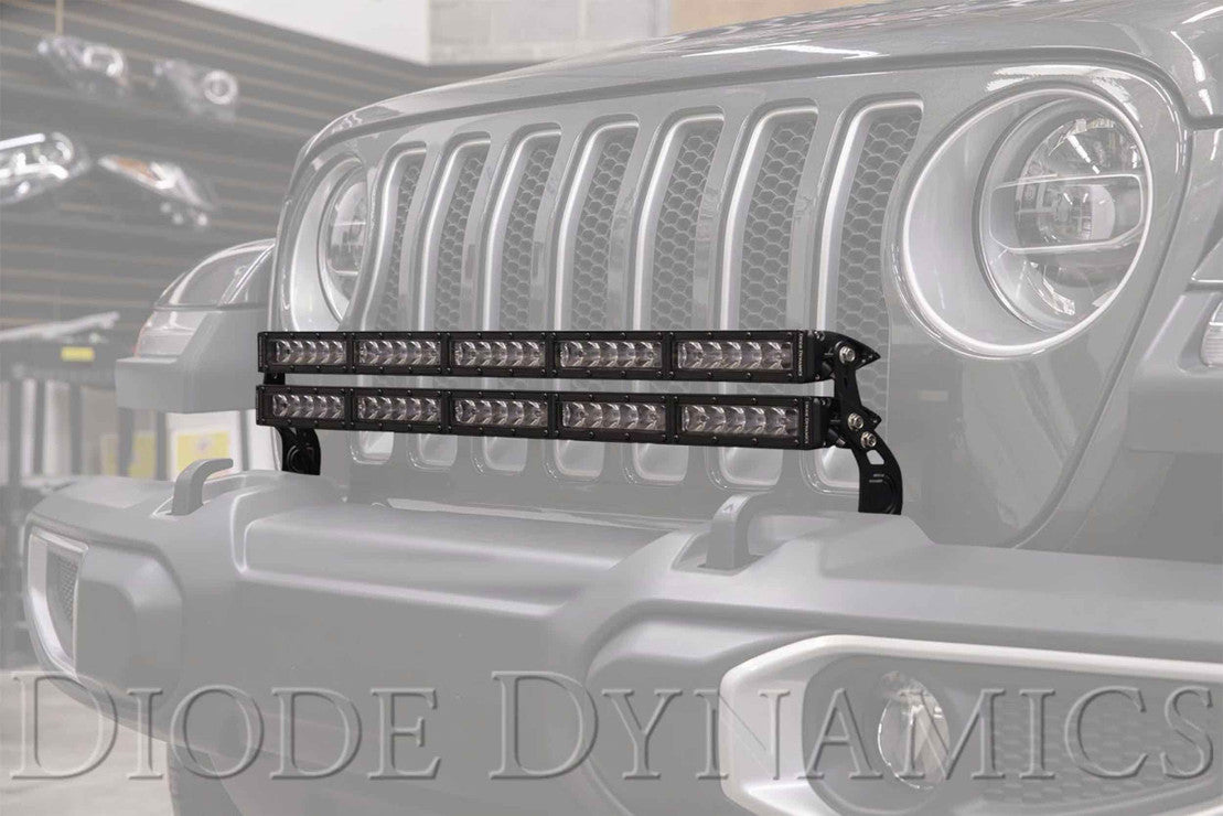 BUMPER-MOUNT LED LIGHT BAR KIT: WRANGLER JL