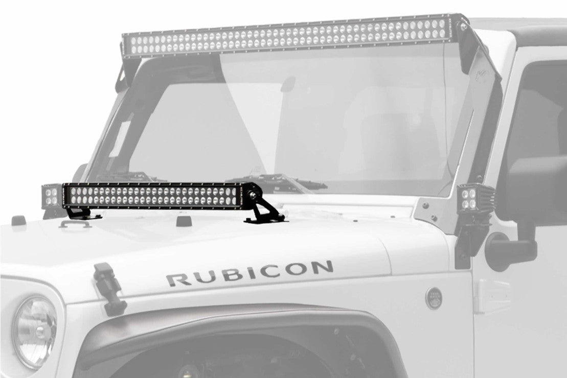 KC HI-LITES C30 LED HOOD-MOUNT KIT: WRANGLER JK