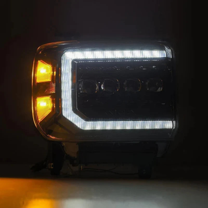 GMC Sierra: Multicolor Flow Series Alphablack Headlights (2014-2018) | Alpharex