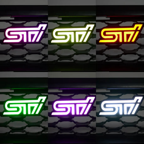 STI LED Badge: Multicolor Flow (2010-2023) | Lit Logos