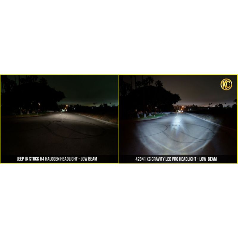 7" Gravity® LED Pro DOT Headlight - Driving Beam - Pair - Universal / 07-18 Jeep JK