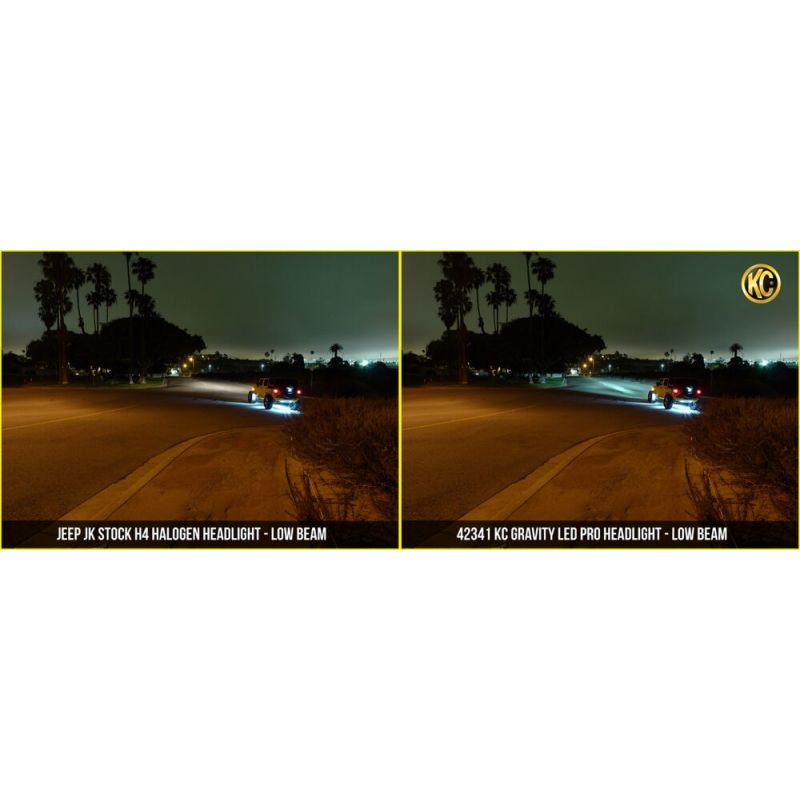 7" Gravity® LED Pro DOT Headlight - Driving Beam - Pair - Universal / 07-18 Jeep JK