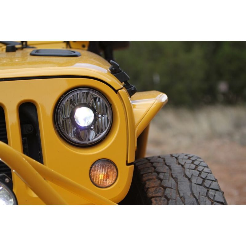 7" Gravity® LED Pro DOT Headlight - Driving Beam - Pair - Universal / 07-18 Jeep JK