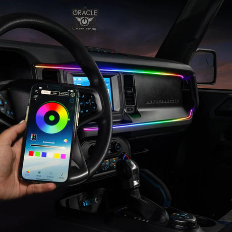 2021-2025 FORD BRONCO DYNAMIC COLORSHIFT LED DASH KIT - USB PLUG & PLAY INTERIOR LIGHTING