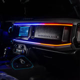 2021-2025 FORD BRONCO DYNAMIC COLORSHIFT LED DASH KIT - USB PLUG & PLAY INTERIOR LIGHTING