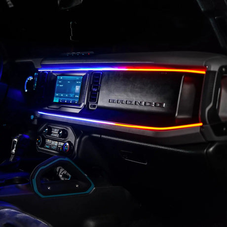 2021-2025 FORD BRONCO DYNAMIC COLORSHIFT LED DASH KIT - USB PLUG & PLAY INTERIOR LIGHTING