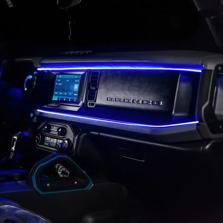 2021-2025 FORD BRONCO DYNAMIC COLORSHIFT LED DASH KIT - USB PLUG & PLAY INTERIOR LIGHTING