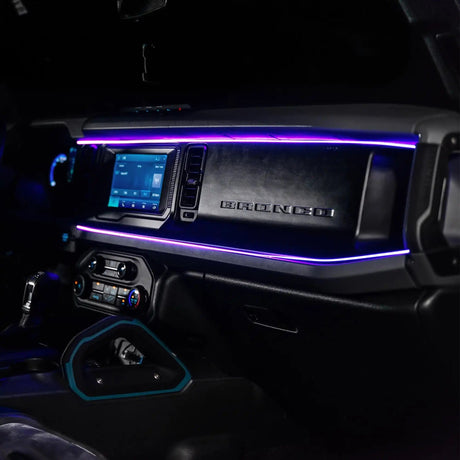 2021-2025 FORD BRONCO DYNAMIC COLORSHIFT LED DASH KIT - USB PLUG & PLAY INTERIOR LIGHTING