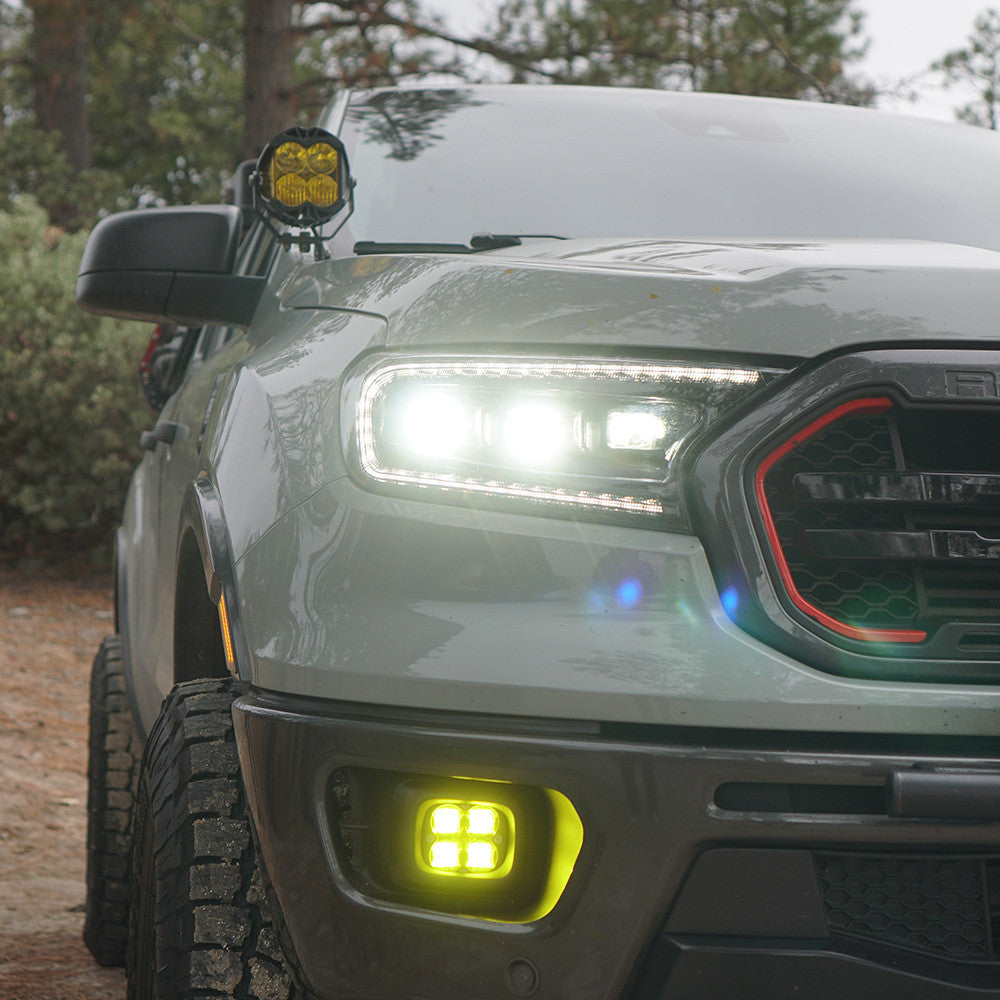 Ford Squadron SAE Fog Pocket Light Kit - Ford 2019-2023 Ranger; 2021-2025 Bronco NOTE: w/ OE Plastic Bumper