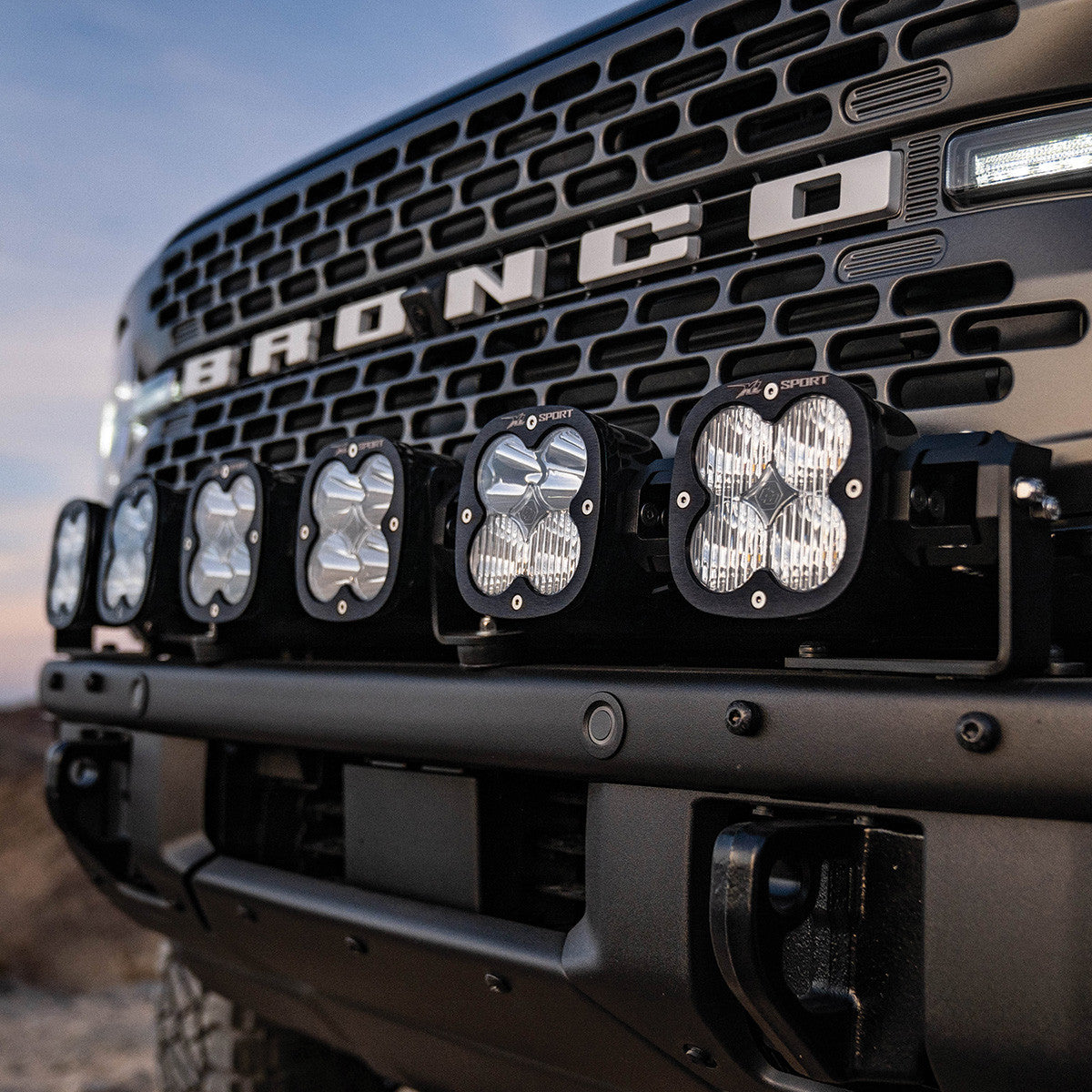 Ford XL Linkable Bumper Light Kit - Ford 2021-2025 Bronco; 2022-2025 Bronco Raptor; NOTE: w/ OE Steel Bumper
