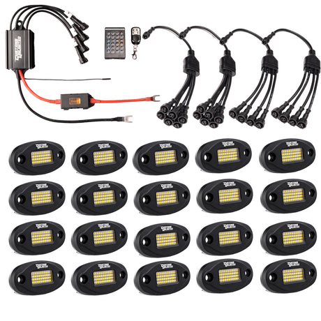 Pure White 48 LED PLUG & PLAY EXTREME BRIGHTNESS ROCK LIGHT KIT