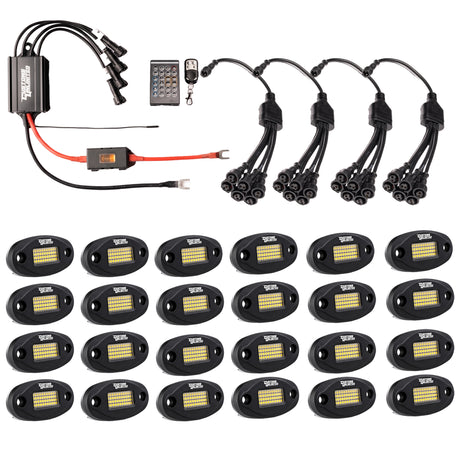 Pure White 48 LED PLUG & PLAY EXTREME BRIGHTNESS ROCK LIGHT KIT