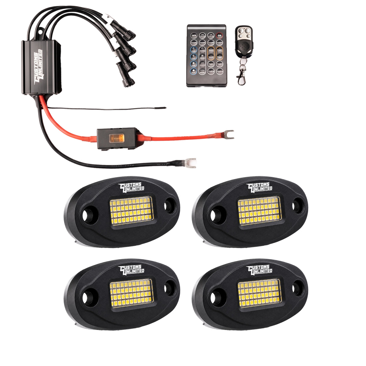 Pure White 48 LED PLUG & PLAY EXTREME BRIGHTNESS ROCK LIGHT KIT