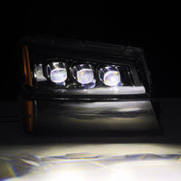 03-06 Chevrolet Silverado/02-06 Avalanche (without body cladding) NOVA-Series LED Projector Headlights Alpha-Black