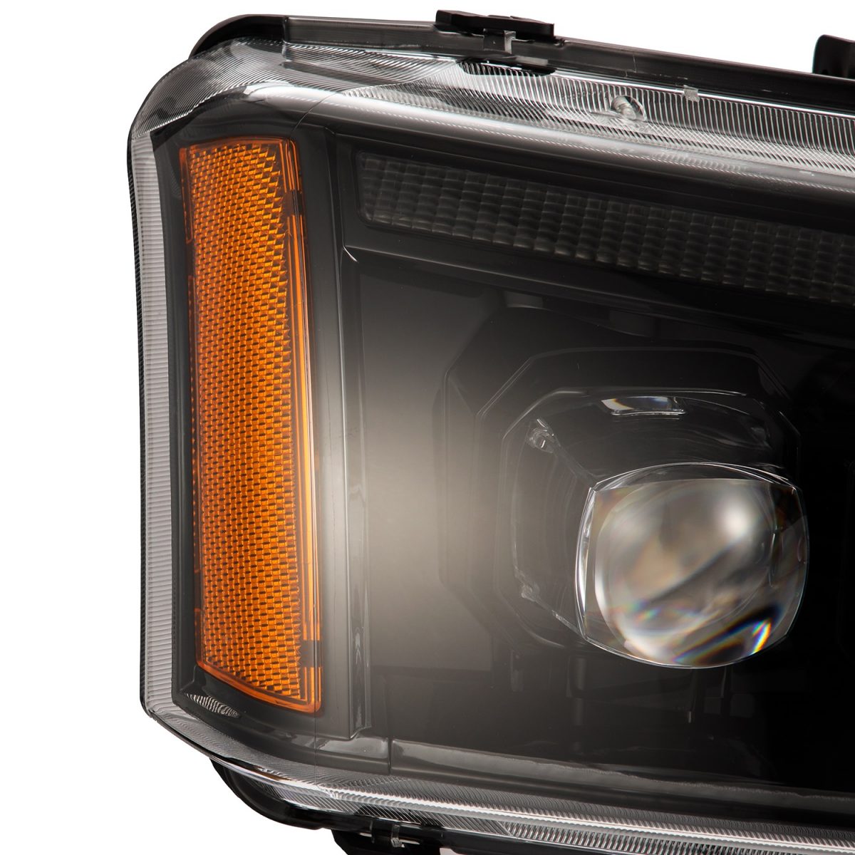 03-06 Chevrolet Silverado/02-06 Avalanche (without body cladding) NOVA-Series LED Projector Headlights Alpha-Black